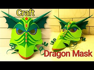 how to make a paper dragon mask | dragon mask craft | animal mask making with paper | paper mask