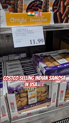 Costco selling Indian famous street food Samosa in usa🤩🇺🇸 #usa #vlog #costco #samosa
