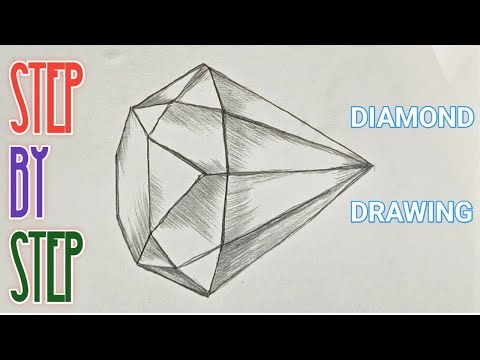 How To Draw Diamond Drawing | Step By Step Diamond Drawing | Easy Diamond Drawing (‪@ps7drawing‬ )