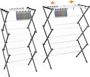 Foldable Drying Rack Clothing, Clothes Drying Rack Collapsible Indoor, Dryers for Laundry - 40" x 28.8" x 14.2", Space Saving Indoor&Outdoor, White-1pack