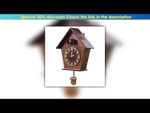Hands-on Vintage Nordic Wooden Cuckoo Clock Silent Electronic Smart Wall Clock for Kids Room Living