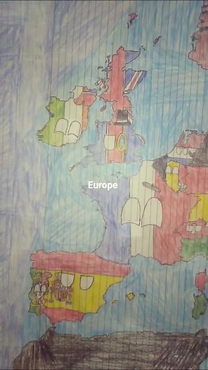 hello to all I'm back and I've finished drawing Europe I choose this anthem