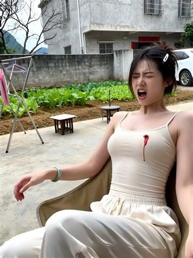 The bullet shattered the girl's breast.