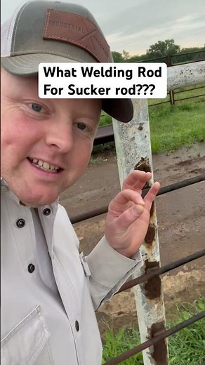 Welding Sucker Rod on Pipe Fence #pipefence #rigwelder