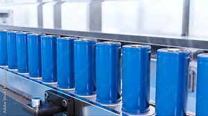 Lithium battery production line for electric vehicles or e-bikes. Clean factory environment. 3D render