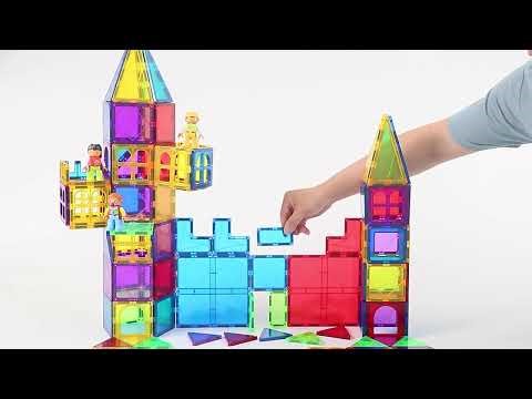 🏰 Castle & Car Built with Magnetic Tiles | Magplayer Build & Play!