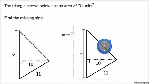Triangle missing side example