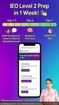 IEO Level 2 Preparation in Last 1 Week #ieolevel2 #doorsteptutor com #sofolympiad Call 9998008851