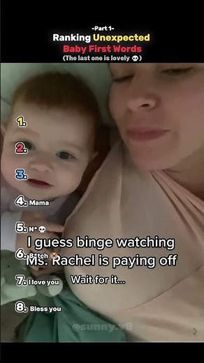 Ranking Unexpected Baby First Words
