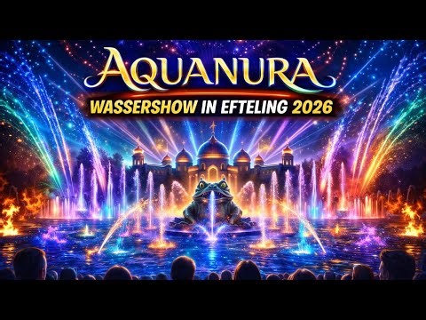 Aquanura Wassershow in Efteling 2026 - Europas größte Wassershow mehr 200 Fontänen und 900 Lichtern