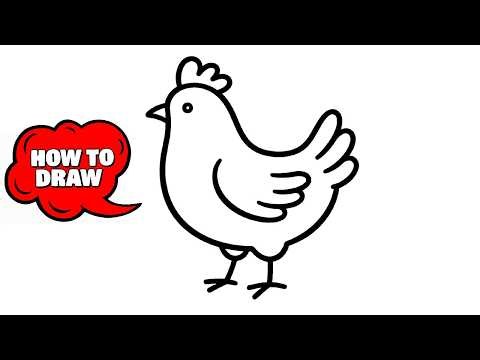 How to Draw a Chicken for Kids | Easy & Cute Step-by-Step Drawing