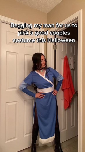 I mean it works😃 #fyp #fypシ #halloween2022 #katara #appa #avatarthelastairbender #couplescostume #greenscreen