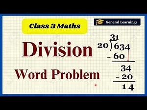 Class 3 Maths Division Word Problems@generallearnings91