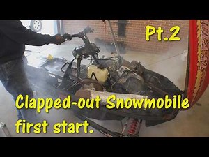 1996 Ski-doo 500cc Snowmobile once locked engine first start. Pt.2