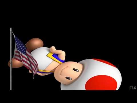 Toad sings the American National Anthem