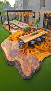 1.9M views · 44K reactions | This epoxy wood slab patio looks absolutely stunning!  | Inspiring Designs | Facebook