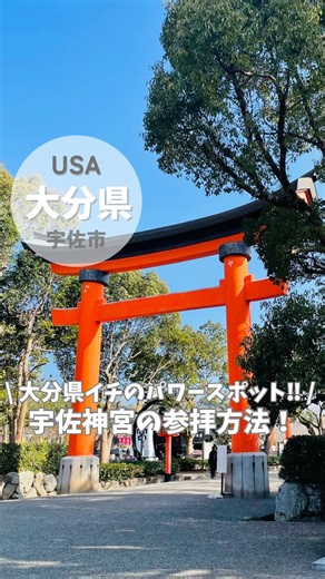【公式】旅する宇佐 |大分県 on Instagram: "⛩宇佐神宮 大分県宇佐市の観光情報を発信中✨ 他の投稿はこちらから！ 👉『 @tabisuru_usa 』 宇佐神宮は全国に4万社以上ある八幡社の総本宮です⛩✨ 上宮は、2025年の3月末に改修工事が終わり綺麗になりました‼️ また、宇佐神宮は鎌倉幕府を開いた源頼朝が八幡大神を守り神としていたことから「勝ち運にご利益がある」パワースポットとしても知られています💪✨ ✅境内のおすすめスポットを一部ご紹介！ 【大楠の木（御神木）】 本殿前にそびえる推定樹齢800年の御神木🌳高さ約30m、幹回り約5mもの立派な「大楠」です✨ 周りを一周してから触れてお願いするとご利益があると言われていますよ💫 大分県出身のアーティストの方々も、大楠の木に触れてパワーを貰ったというエピソードがあります😊 【御霊水】 手水舎の奥にある菱形池に隣接して、3つの井戸があります❗️ 八幡大神が現れたり、神馬の馬蹄の跡がある八角の影向石（ようごうぜき）があったりと、とにかく神がかったパワースポット✨ 霊水は持ち帰りが可能で、お供え用などに使うとご利益