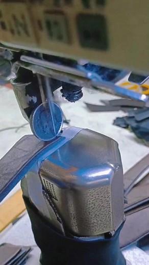 Industrial Leather Stitching Machine in Action