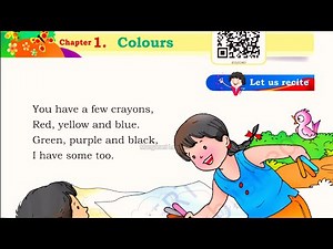 Colours Class 3 English | colours animated rhyme | Class 3 NCERT (Santoor) new English textbook 2024