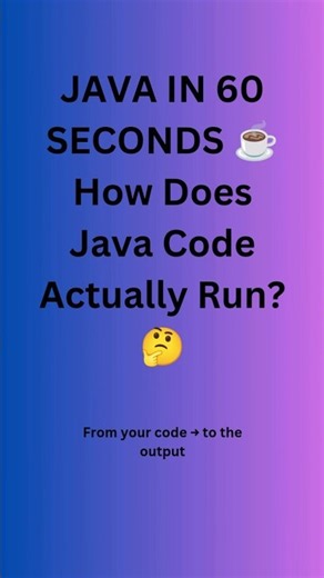 How Does Java Code Actually Run? 🤔 | Java in 60 Seconds #3