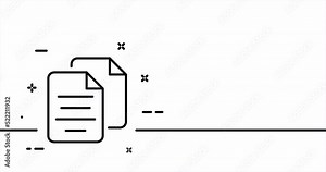 File group. Information, text document, reader, folder, pdf file, private, book, note. Data set concept. One line drawing animation. Motion design. Animated technology logo. Video 4K Stock Video