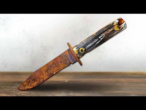 Rusty Bowie Knife Restoration