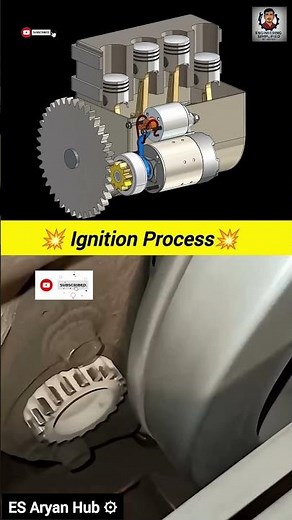 Engine kaise Start hota hai💥🤯| Ignition Process | Ignition #shorts #ignitionsystem #ignition #engine