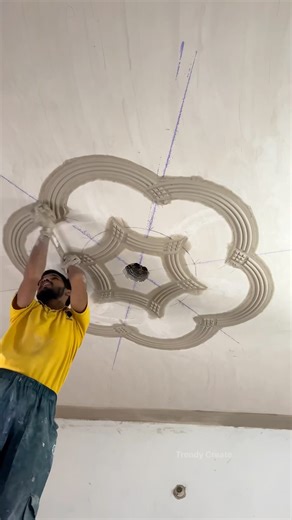 Making beautiful ceiling flower Design🏠❤️fan point #designer #interiordesign #shorts #popdesign