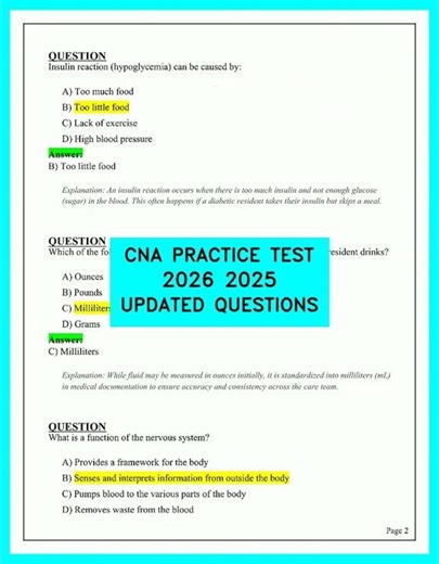 CNA Practice Test 2025-2026: Official Updated Exam Questions & Explanations to Pass the Real Exam
