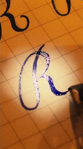 ASMR Relaxing Writing Sound of Pointed Pen | Letter R