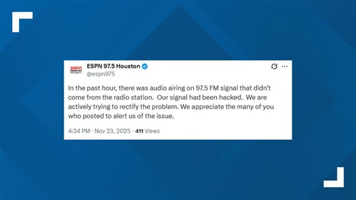 Houston sports radio station says its signal was “hacked,” causing unknown audio to air