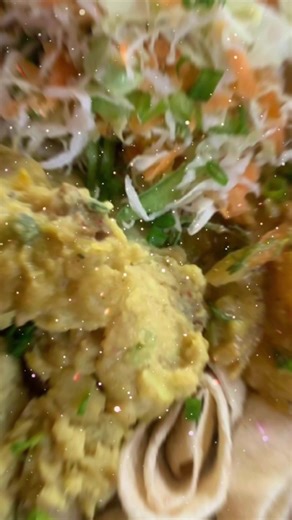 a mix of everything curry shrimp, roti, sweet potato takari all @PortieRoti