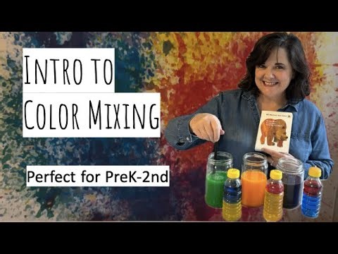 Intro to Color Mixing: Brown Bear Read Aloud + Mixing Colors Experiment + Brown Bear Printable