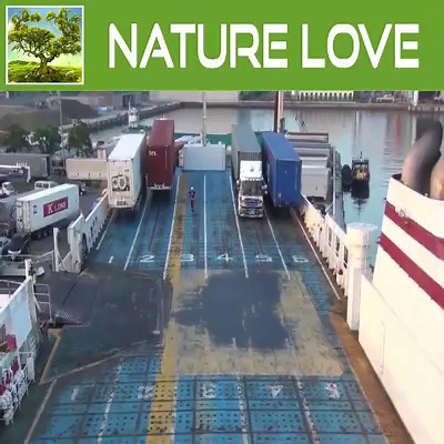 2.1M views · 10K reactions | Load the container onto the ferry | Nature Love | Facebook