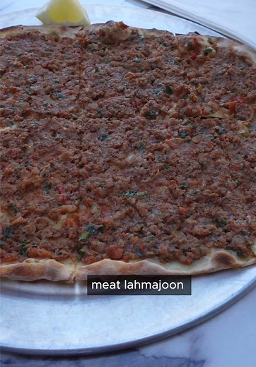 Lahmajo on a Hot Stone with Yogurt Drink