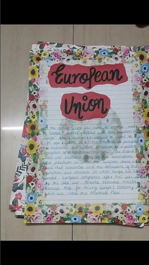CBSE class XII political science project file on EUROPEAN UNION AND ASEAN #simple#politicalscience
