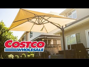 Costco Solar LED Fully Articulating and Spinning 10ft PATIO UMBRELLA!!! Is it Worth it?!??!