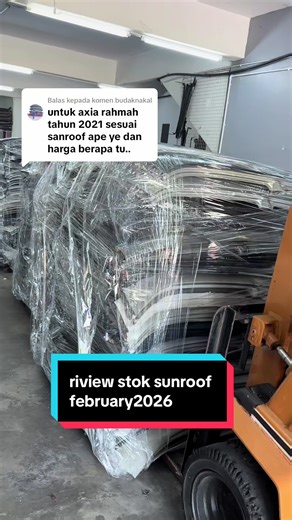 Membalas kepada @budaknakal ready stok sunroof bulan february 🔥 harga rahmah link bio.. wasabi🤙 ...tebuk tampal ready.. ...tebuk lipat ready.. ..tukar sekeping bumbung ready... #sunroof #toyota #nissan #mitsubishi #mazda #honda #ford boleh pilih yg mana2 sesuai ikut jenis-jenis semua kereta dan sunroof..kebiasaan sunroof yang masuk dari jepun ..semua sunroof second(terpakai )model toyota..honda..nissan..mazda.. mitsubishi..jika dari segi saiz berbeza..minimum 31inci dan maksimum 37.inci kebias