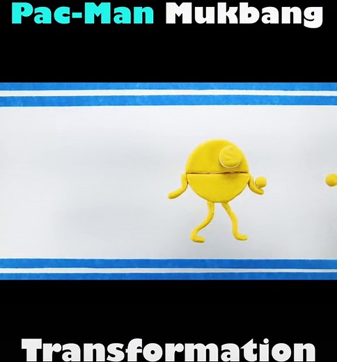 Pac-Man Mukbang transformation💪#pacmanfunny#pacman#pacmanstopmotion #fypシ#foryou#gamestopmotion#trendinggames #trending #xuhuongtiktok