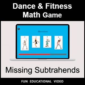 Missing Subtrahends - Math Dance Game & Math Fitness Game - Math Video