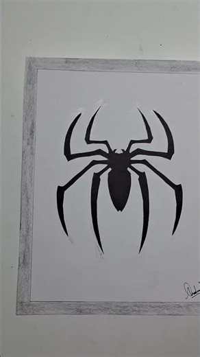 Spider Silhouette Art 🕷️ | Easy Drawing for Beginners | Black Ink Art #viral #trending #ytshorts