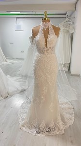 Lace Basque Waist Wedding Gown, Luxury Mermaid Wedding Dress, Lace and Beaded Bridal Gown With Long Train, Elegant White Gown, - Etsy