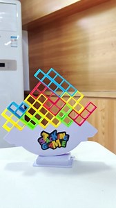 48PCS Stack Game for Adult & Kids, Tetra Board Tower Games for Family Travel Party, 2 Players Balance Stacking Toy Attack, Team Toys Building Block