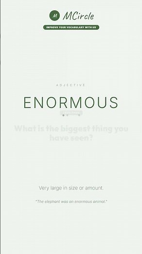 Learn English: What is Enormous? | Vocabulary Shorts