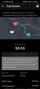 Trips Missing in Earnings Report