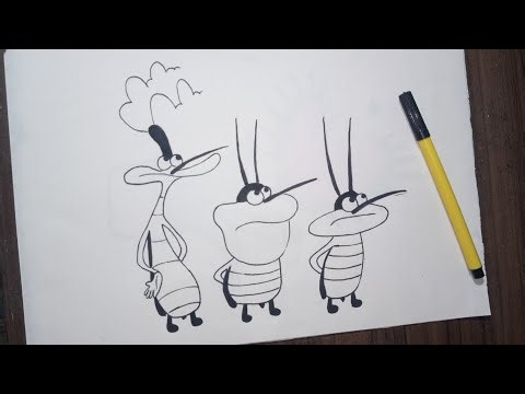 Cockroach Cartoon Drawing | How To Draw Draw Cockroaches | Easy Cartoon Sketch