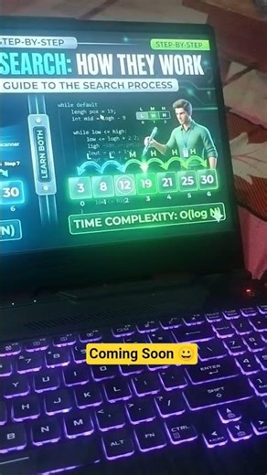 Coming Soon 😀 | Linear vs Binary Search | #dsa