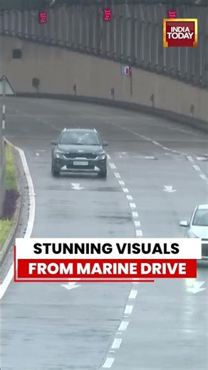 Mumbai Rains: Morning Visuals From Marine Drive Amid Monsoon #mumbairains #marinedrive