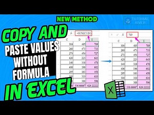 How to Copy and Paste Values Without Formula in Excel