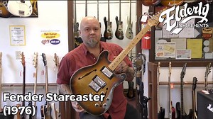 A unique part of Fender guitar history, the Starcaster was originally produced from 1976 to 1980. While the guitars didn't find much initial success, they eventually found their way into the hands of contemporary rockers like Radiohead's Jonny Greenwood, Killers guitarist Dave Keuning, and Depeche Mode's Martin Gore. Steve Olson demonstrates in our one-minute demo. See every detail with our 360 viewer: https://goo.gl/KyLvGp | Elderly Instruments